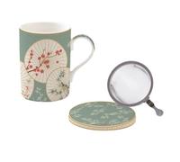 COFFRET TISANIERE EN PORCELAINE FILTRE INOX ORIENTAL DREAMS - EASYLIFE
