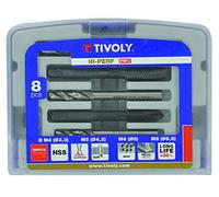 Coffret Tivoly 4 Tarauds Machines Gun Din 352 HSS M4 à M10 + 4 Forets métaux HSS