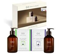 Coffret Tonique Less is More Gel Douche Naturel+ Savon Liquide Mains en Poudre à Diluer, Kit 2 Bouteilles PET 250ml + 2 Recharges Ecologiques sans Plastique, Made in France, 2x250ml à Reconstituer