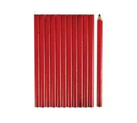 Toolland Ensemble de 12 crayons de charpentier professionnels, pour des marquages de précision et une puissance de marquage fiable, 175 mm