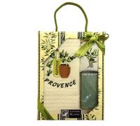 Coffret Torchon écru brodé huile d'olive coton - Provence/Nice - 50 x 70 cm