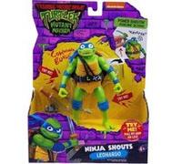 Coffret tortues ninja deluxe leonardo avec son + accessoires - figurine 15 cm - turtle - personnage tmnt + 1 carte