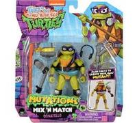 Coffret tortues ninja : donatello + accessoires - figurine 12 cm - turtle - set personnage mutations mix'n match tmnt + carte tigre