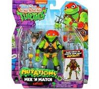 Coffret tortues ninja : raphael + accessoires - figurine 12 cm - turtle - set personnage mutations mix'n match tmnt + carte tigre