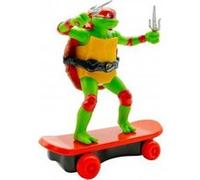 Coffret tortues ninja : raphael + skate - figurine 12 cm - turtle - set personnage tmnt + 1 carte tigre - nouveauté