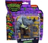 Coffret tortues ninja : rocksteady + accessoires - figurine 12 cm - turtle - set personnage tmnt + 1 carte tigre - nouveauté