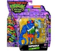 Coffret tortues ninja : superfly + accessoires - figurine 12 cm - turtle - set personnage tmnt + 1 carte tigre - nouveauté