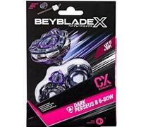 Coffret toupie beyblade x dark perseus b 6-80w cx - set toupie + lanceur - type défense + 1 carte