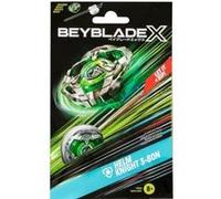 Coffret toupie beyblade x helm knight 3-80n - set toupie + lanceur - type défense + 1 carte