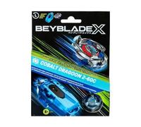 Coffret toupie pour Beyblade x Pack Cobalt Dragoon 2-60c - Set toupie + Lanceur Deluxe - Type Attaque + 1 Carte