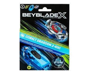 Coffret toupie pour Beyblade x Pack Cobalt Dragoon 2-60c - Set toupie + Lanceur Deluxe - Type Attaque et Carte