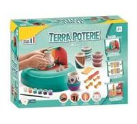Coffret tour de potier avec chargeur accessoires et peinture - atelier de poterie - kit creatif moulage enfant