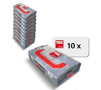 Coffret TOX L-BOXX Mini en lot, empilable et encliquetable avec le système L-BOXX, divisible en 6 compartiments, rangement clair pour chevilles et vis, lot de 10 pièces, 094909149