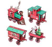 Coffret Train de Noël Kit De Puzzle 3D Miniature Peint À La Main pour Les