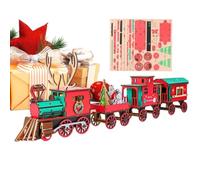 Coffret Train de Noël Kit de Puzzle en 3D, Fait Main, rétro, Miniature,