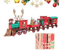 Coffret Train de Noël Kit de Puzzle en 3D, Fait Main, rétro, Miniature,