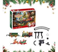 Coffret Train de Noël Locomotive Vintage Interactive avec Lumières et Son | Locomotive Modèle Train Voie Ferrée Pour Garçons Filles Jeunes Adolescents Fille Fils Élèves de