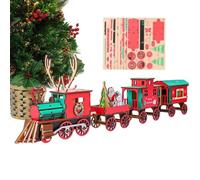Coffret Train de Noël Mini 3D Peint À La Main Et Fait Main, Kit DIY