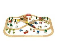Coffret Train Ville et Campagne - BIGJIGS - Jouet pour enfant - Bois - Mixte - Multicolore