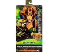 Coffret transformers rise of beasts : cheetor 28 cm - 2 en 1 - robot transformable en guepard en 7 etapes + 1 carte animal