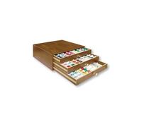 Coffret Trésor en Bois Polyneon - 180 Couleurs Brillantes pour la Broderie Machine(...) - Marron