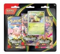 Coffret tripack pokemon me03 méga evolution : 3 boosters de 10 cartes a collectionner francaise + carte germignon