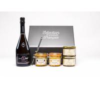 Coffret Txingudi - Foies Gras Entiers, Quintessence et Bouteille Festive - Relais Gourmet | Artisanal Français | Sans Conservateurs, Additifs ni Colorants | Cadeau Gastronomique & Fêtes