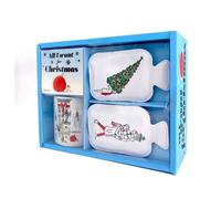Coffret Un Mug Hivernal - Avec 2 Mini-Bouillottes, 1 Mug Et 1 Livre De Recettes De Noël