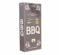 Cook Concept - KA0687 - Coffret Ustensiles de Barbecue en Acier Inoxydable avec Manches en Bois - Comprend Pince - Fourchette et Spatule - Idéal pour Grillades en Extérieur - Bois - Standard
