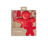 ScrapCooking-Coffret ustensiles-Bonhomme de pain d'épices-Fouet/cuillère/découpoir/moule-Rouge