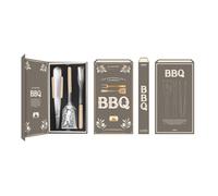 Coffret Ustensiles De Barbecue - Cook Concept - Acier Inoxydable - Manches En Bois - Gris