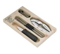 Coffret ustensiles fruits de mer - JEAN DUBOST - 14 pièces - Acier inoxydable - Compatible lave-vaisselle - Noir