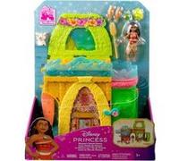 Coffret vaiana maison sur l'ile de moana transformable 28 cm + 1 figurine + 9 accessoires - set poupée disney princesse