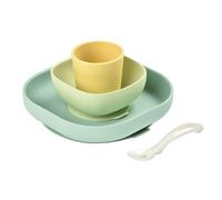 Coffret Vaisselle 4 Pièces En Silicone Yellow - Beaba
