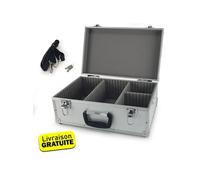Coffret valise pour 60 Cd - Flight case modulable - 424 x 265 x 173 mm