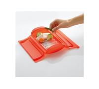 Lékué Plateau cuiseur vapeur micro-ondes 1-2 portions Rouge