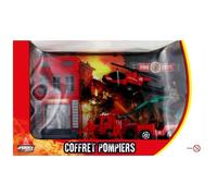 coffret véhicules de pompiers + caserne de pompier