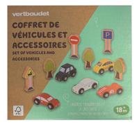 Coffret Véhicules Et Accessoires En Bois Dès 18 Mois Vertbaudet