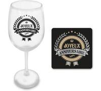 coffret verre à vin anniversaire - sud trading cd6248+ann Transparent