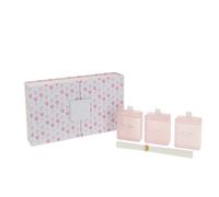 Coffret verre rose h.16cm