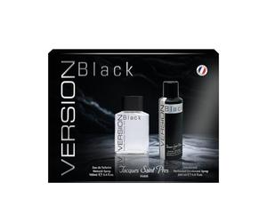 Coffret VERSION Black - Parfums ULRIC DE VARENS - Jacques Saint Prés - Contient : 1 Eau de Toilette 100 ml - 1 Déodorant 200 ml