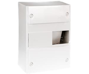 Coffret vide Eur'ohm 8 modules avec bornier terre mini rail - EUROHM - 19004