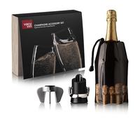 Vacu Vin Lot de 3 accessoires pour champagne - Seau à champagne, bouchon de champagne et bec verseur, ouvre-champagne