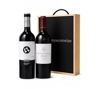 Coffret Vin Rouge Premium Ribera del Duero - Canta Muda Parcela 64 & Pago de los Capellanes Reserva - Coffret Cadeau en Bois MySecretWine - Pack 2 Bouteilles 75cl- MYSECRETWINE-