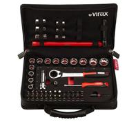 Virax Coffret Plombi'Box 51 pièces 310410 – clé écrou robinet, douilles traversantes, embouts 1/4'