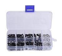 Coffret Vis à tête Plate et Ronde 6mm 8mm 10mm 12mm Vis M3 M4 avec boîte Accessoires pour 1/10 HSP RC Voiture(180pcs / boîte)