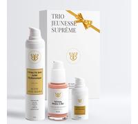 Coffret Visage Femmes - Trio Jeunesse Suprême - Certifié Naturel Ecocert - Soins Anti-Rides Hydratants & Raffermissants - Crème Jour, Contour Yeux & Sérum Botox-Like - Peaux Matures
