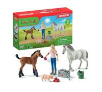 schleich FARM WORLD Visite du vétérinaire pour jument et poulain