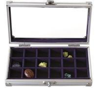 SAFE-5872-1-Sammelvitrine-18-Fächer-30x30x35mm-ALU-Smart-Spezial-195x110x40mm