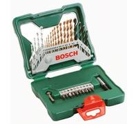 Bosch 30 pièces Ensemble de forets et de tournevis en titane X-Line (pour bois, pierre et métal, accessoires perceuses)